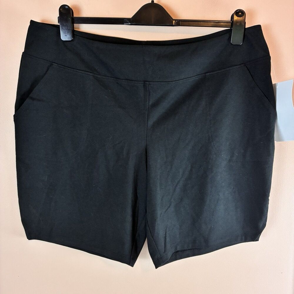 NWT Wicked Women In Control Black Pull On Stretch Cotton Blend Shorts Size 2XP